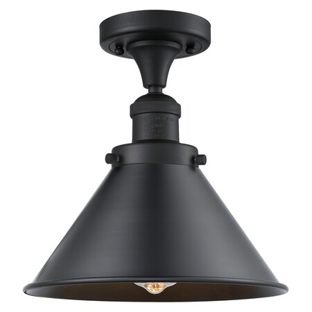 Innovations Lighting 1 Light Briarcliff 10 Inch Semi-Flush Mount, 688095 517-1CH-BK-M10-BK